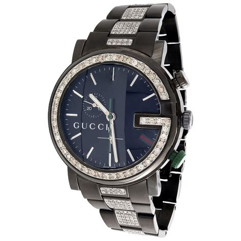 watches for men gucci|men's Gucci watch diamond bezel.